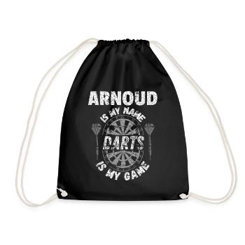 T-shirt de fléchettes personnalisé pour Arnoud - Sac de sport léger - noir - Devant