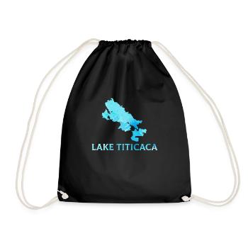 Lake titicaca, vintage lake titicaca - Turnbeutel - Schwarz - Vorne