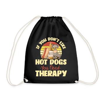 Hot Dog Adult Retro If You Don't - Drawstring Bag - black - Front