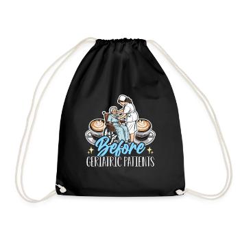 Geriatric Nurse Before Geriatric Patients Hospital - Drawstring Bag - black - Front