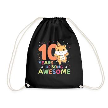 Hamster pour les 10 ans Enfants de dix ans - Sac de sport léger - noir - Devant