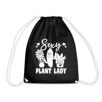 Hobby Gardener Plant Lover - Gardening Sexy Plant - Turnbeutel - Schwarz - Vorne