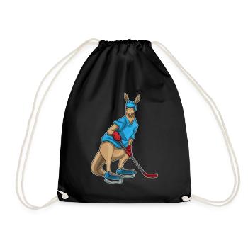 Känguru Eishockey Eishockeyschläger - Turnbeutel - Schwarz - Vorne