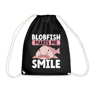 Süßer Blobfisch Hässlicher Fisch - Turnbeutel - Schwarz - Vorne