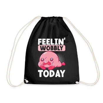 Poisson blob mignon poisson laid - Sac de sport léger - noir - Devant