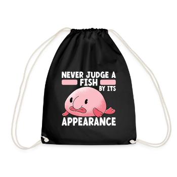 Poisson blob mignon poisson laid - Sac de sport léger - noir - Devant