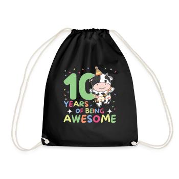 Vache pour les enfants de 10 ans - Sac de sport léger - noir - Devant