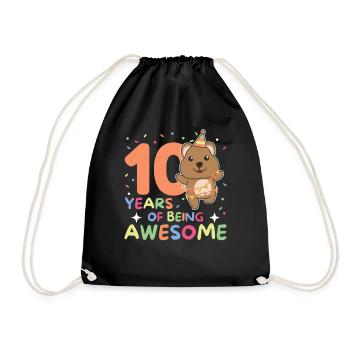 Quokka pour ses 10 ans enfants de dix ans - Sac de sport léger - noir - Devant