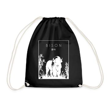 Bison chinois Hanzi Buffalo Bison d’Amérique - Sac de sport léger - noir - Devant