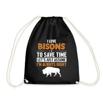 Bison Supposons que j’ai raison Buffalo Américain - Sac de sport léger - noir - Devant