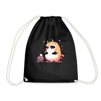 Pingouin Tanuki Pingouin japonais mignon - Sac de sport léger - noir - Devant