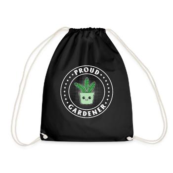 Gardening Funny Garden Plant - Proud Gardener - Turnbeutel - Schwarz - Vorne