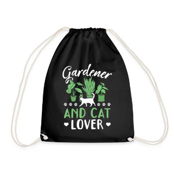 Jardinier amateur d’aménagement paysager et amoureux des chats - Sac de sport léger - noir - Devant