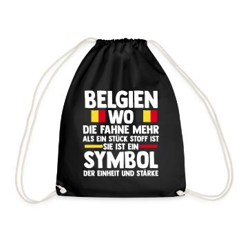 Belgian Belgian Belgium - Drawstring Bag - black - Front