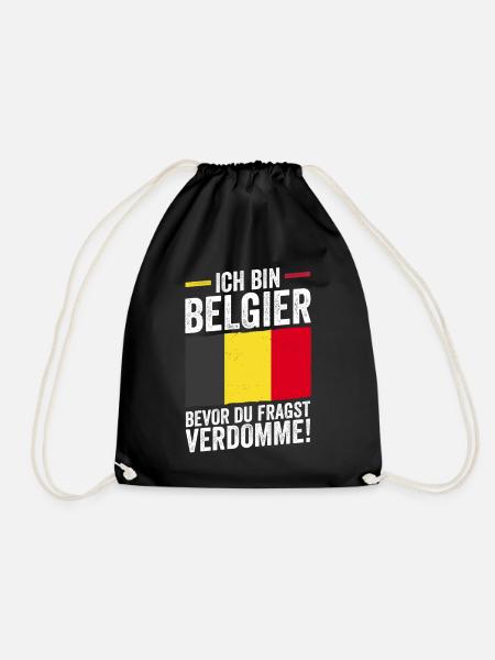 Belgier Belgisch Belgien - Turnbeutel - Schwarz