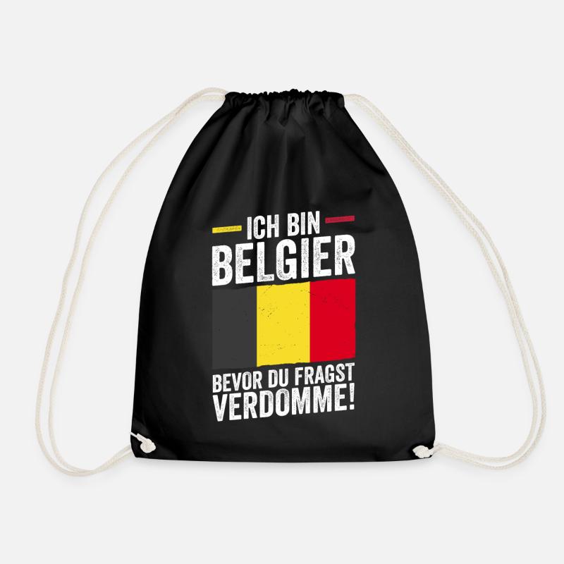 Belgier Belgisch Belgien - Turnbeutel - Schwarz