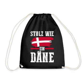 Danes Danish Denmark - Drawstring Bag - black - Front