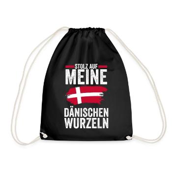 Danes Danish Denmark - Drawstring Bag - black - Front