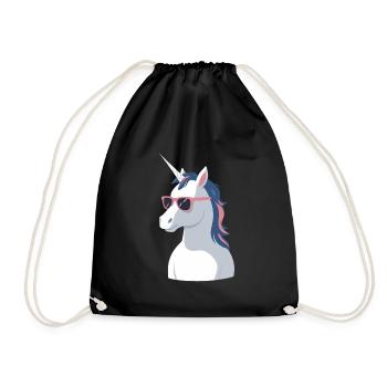 Papa Einhorn Lustiges Vatertag Design - Turnbeutel - Schwarz - Vorne