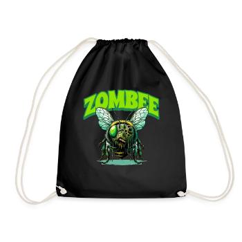 Zombie Bee Zombee - Drawstring Bag - black - Front