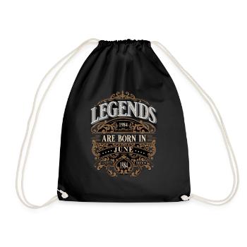1984 Juin Naissance Anniversaire Année de naissance - Sac de sport léger - noir - Devant