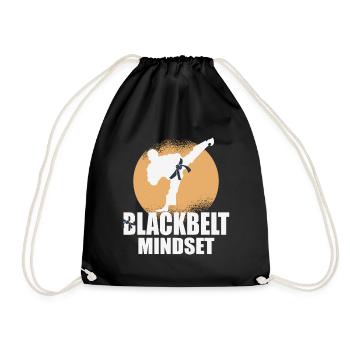 Black Belt Mindset Taekwondo Master Techniques - Drawstring Bag - black - Front