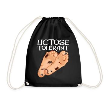 stupid, embarrassing, lactose tolerant geek - Drawstring Bag - black - Front