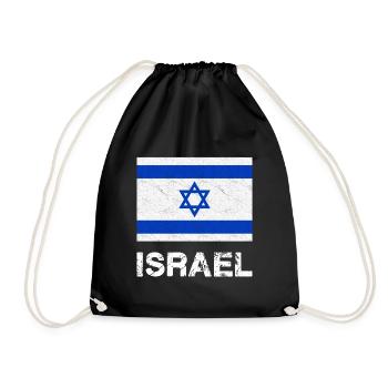 Israel Flag - Drawstring Bag - black - Front