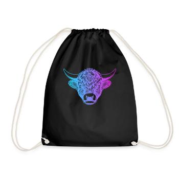 Bison d’Amérique de buffle Bovinae Lover Bison - Sac de sport léger - noir - Devant