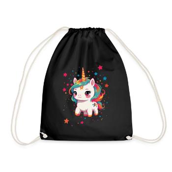 Unicorn Lover Design Funny Unicorns - Drawstring Bag - black - Front