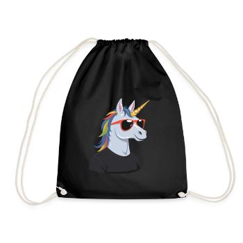 Papa Einhorn Lustiges Vatertag Design - Turnbeutel - Schwarz - Vorne