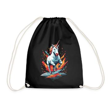 Unicorn Lover Design Funny Unicorns Cute - Drawstring Bag - black - Front