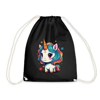 Unicorn Lover Design Funny Unicorns - Drawstring Bag - black - Front