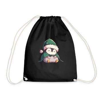 Pingouin Elfe Pingouin de Noël Mignon - Sac de sport léger - noir - Devant
