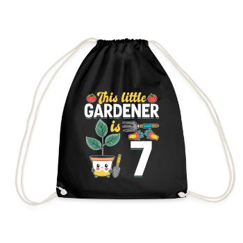 Ce petit jardinier a 7 ans - Jardinier pour enfants - Sac de sport léger - noir - Devant