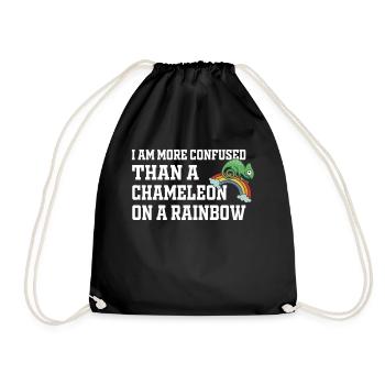 I'm more confused than a chameleon - Drawstring Bag - black - Front
