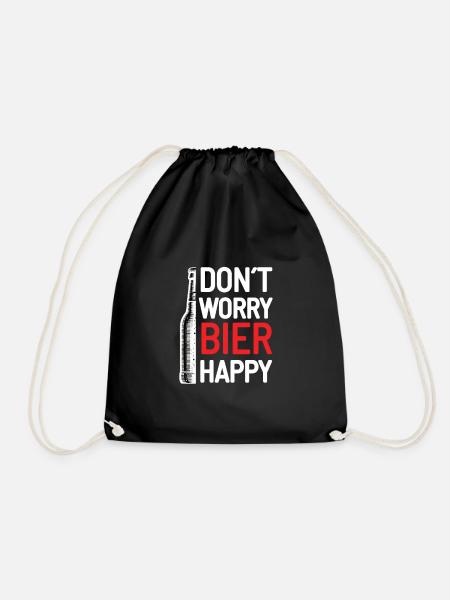 don´t worry Bier happy - Turnbeutel - Schwarz