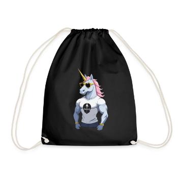 Papa Einhorn Lustiges Vatertag Design - Turnbeutel - Schwarz - Vorne
