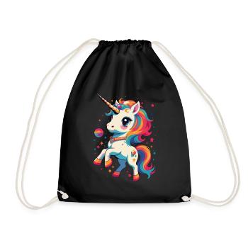Funny Unicorns Great Fantasy Design - Drawstring Bag - black - Front