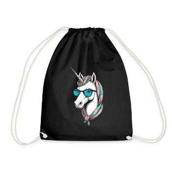 Licorne Maman Maman Drôle Maman Cadeau de Fête des Mères - Sac de sport léger - noir - Devant
