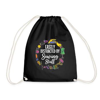 Facilement distrait par des trucs de couture - Sewing Lover S - Sac de sport léger - noir - Devant