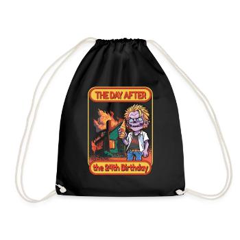 Funny Sayings Years 24th Birthday - Drawstring Bag - black - Front