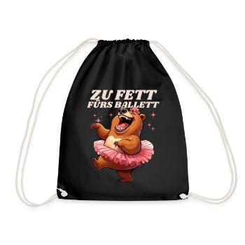 Ours Ballet Ballet Jupe Drôle Auto-ironie - Sac de sport léger - noir - Devant
