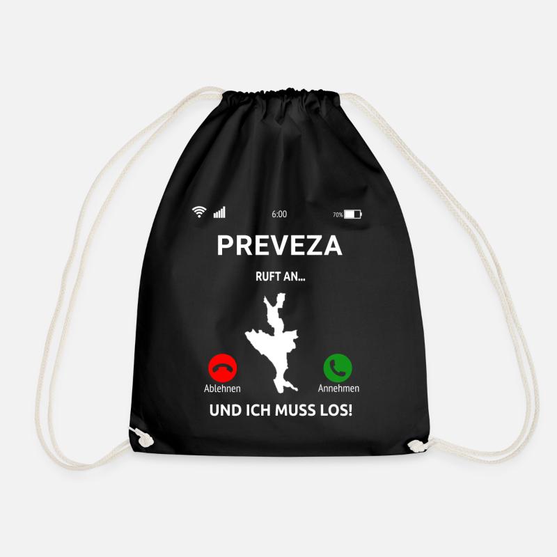 Preveza Griechenland Urlaub Idee - Turnbeutel - Schwarz