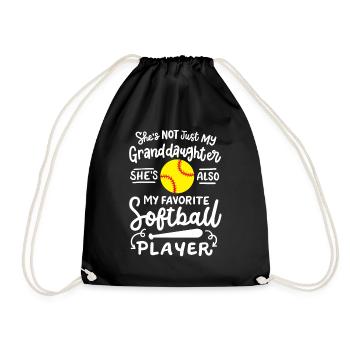 Softball Enkelin Softball-Spieler - Turnbeutel - Schwarz - Vorne