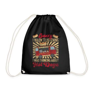 Hot Dog Adult Girl Vintage Sorry I - Turnbeutel - Schwarz - Vorne