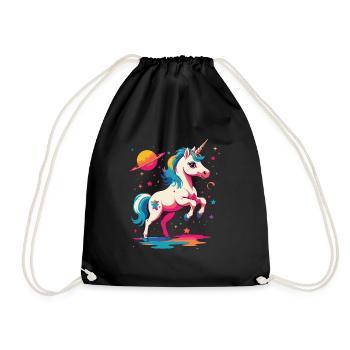 Licorne Fille Drôle Licornes Grand Design - Sac de sport léger - noir - Devant