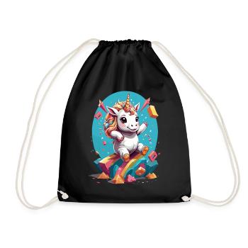 Unicorn Lover Design Funny Unicorns - Drawstring Bag - black - Front