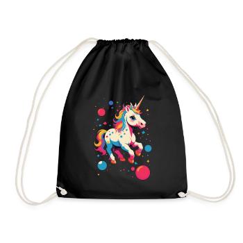 Unicorn Lover Design Funny Unicorns - Drawstring Bag - black - Front