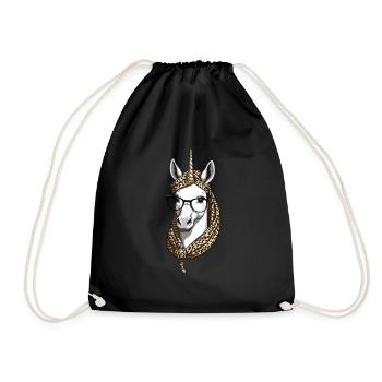 Einhorn Mama Lustige Mom Muttertag - Turnbeutel - Schwarz - Vorne